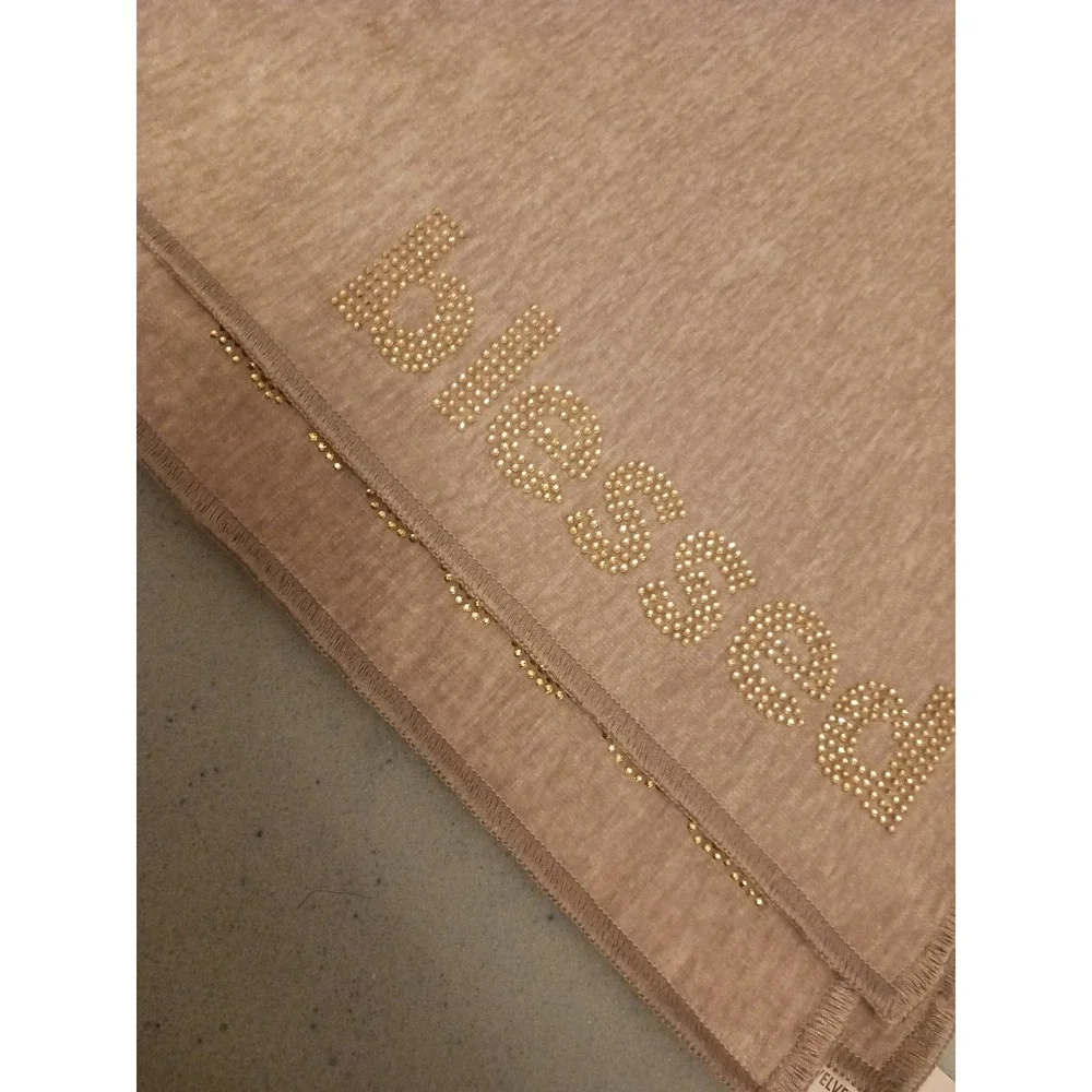 NEW Magaschoni Home Gray Velvet Rhinestone Studded 